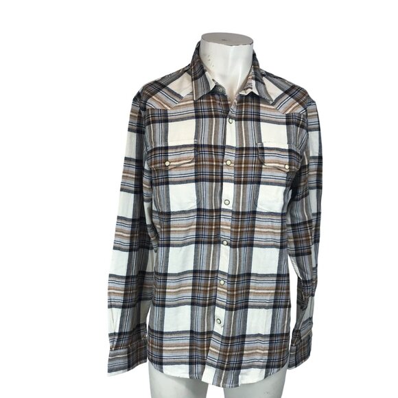 LUCKY BRAND - MEN'S MEDIUM - MULTICOLOR PLAID LONG SLEEVE BUTTON COLLARED SHIRT - Picture 1 of 5
